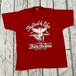 Vintage 1980s Festival of Life Upstate New York Single Stitch Screen Stars tee